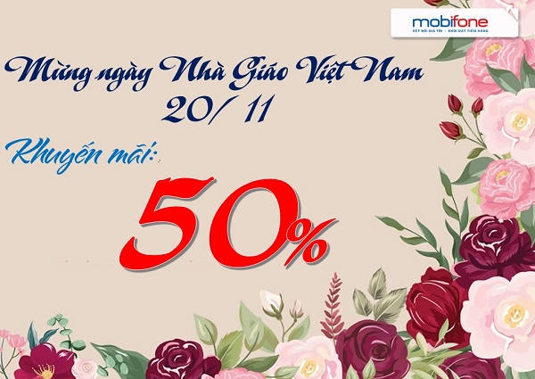 Khuyến mãi thẻ nạp Mobifone ngày 20/11