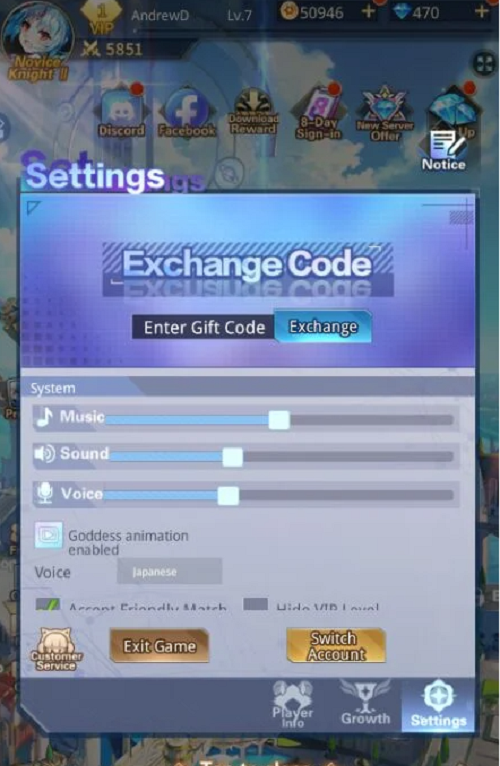 nhap code Destiny Oracle